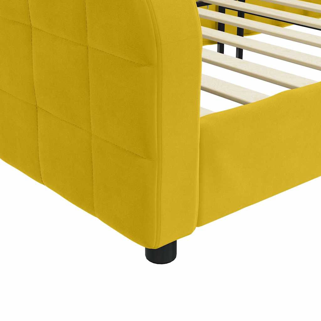 Tagesbett Gelb 90x200 cm Samt