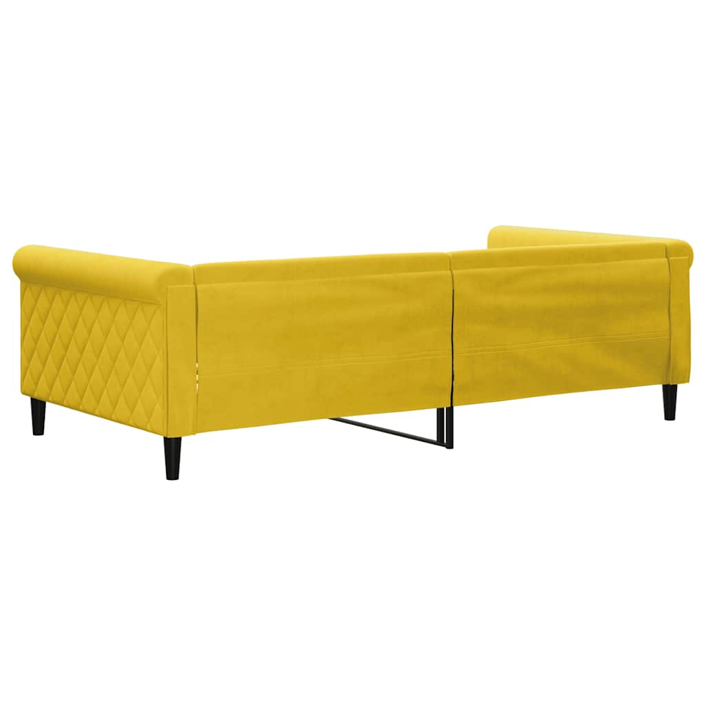 Tagesbett Gelb 100x200 cm Samt