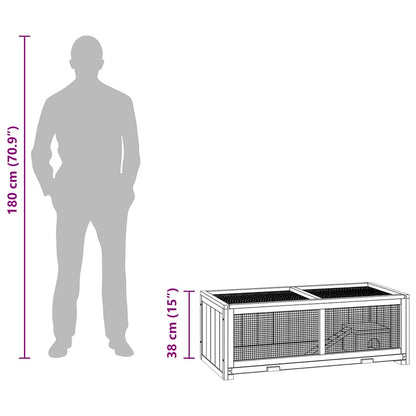 Hamsterkäfig 104x52x38 cm Massivholz Tanne