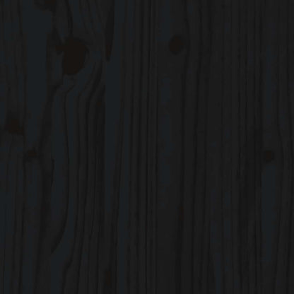 Massivholzbett mit Kopfteil Schwarz