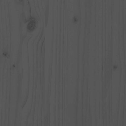 Massivholzbett mit Kopfteil Grau 200x200 cm