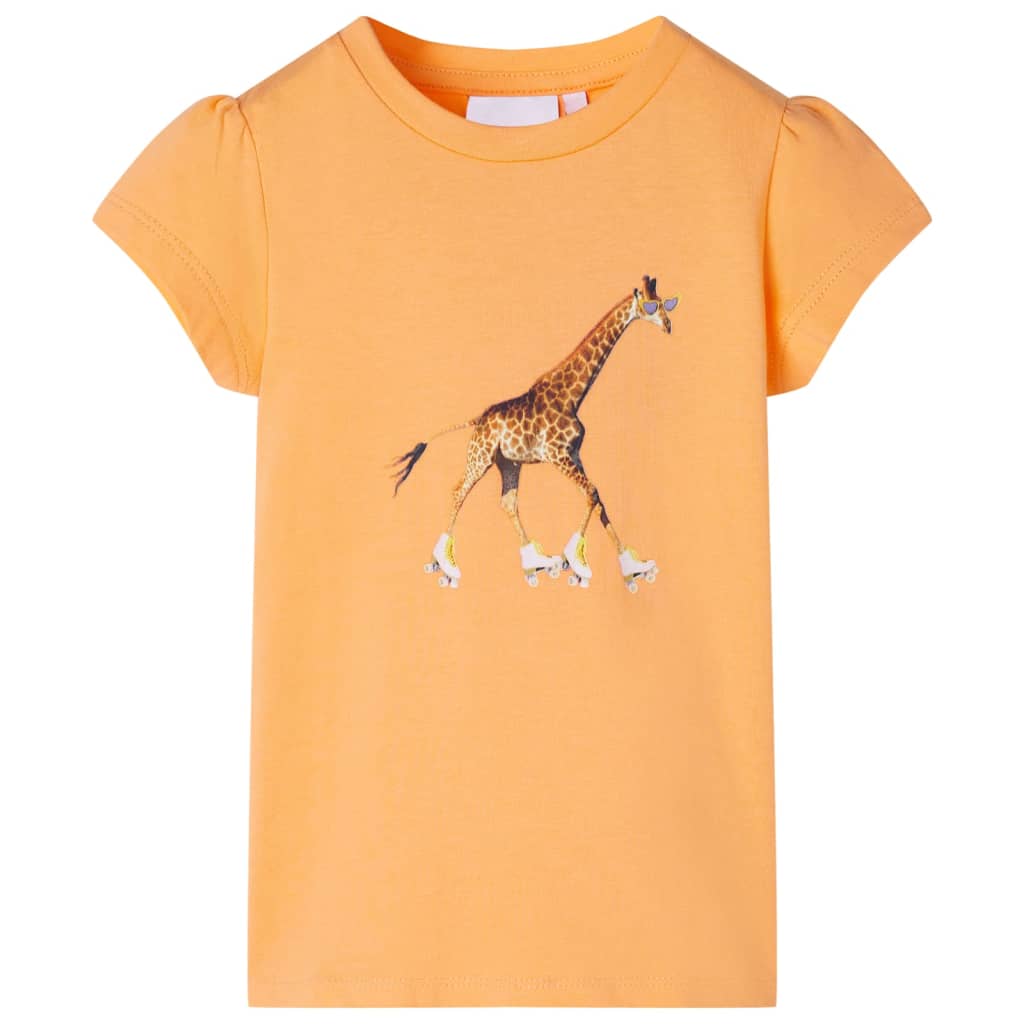 Kinder-T-Shirt Hellorange 128