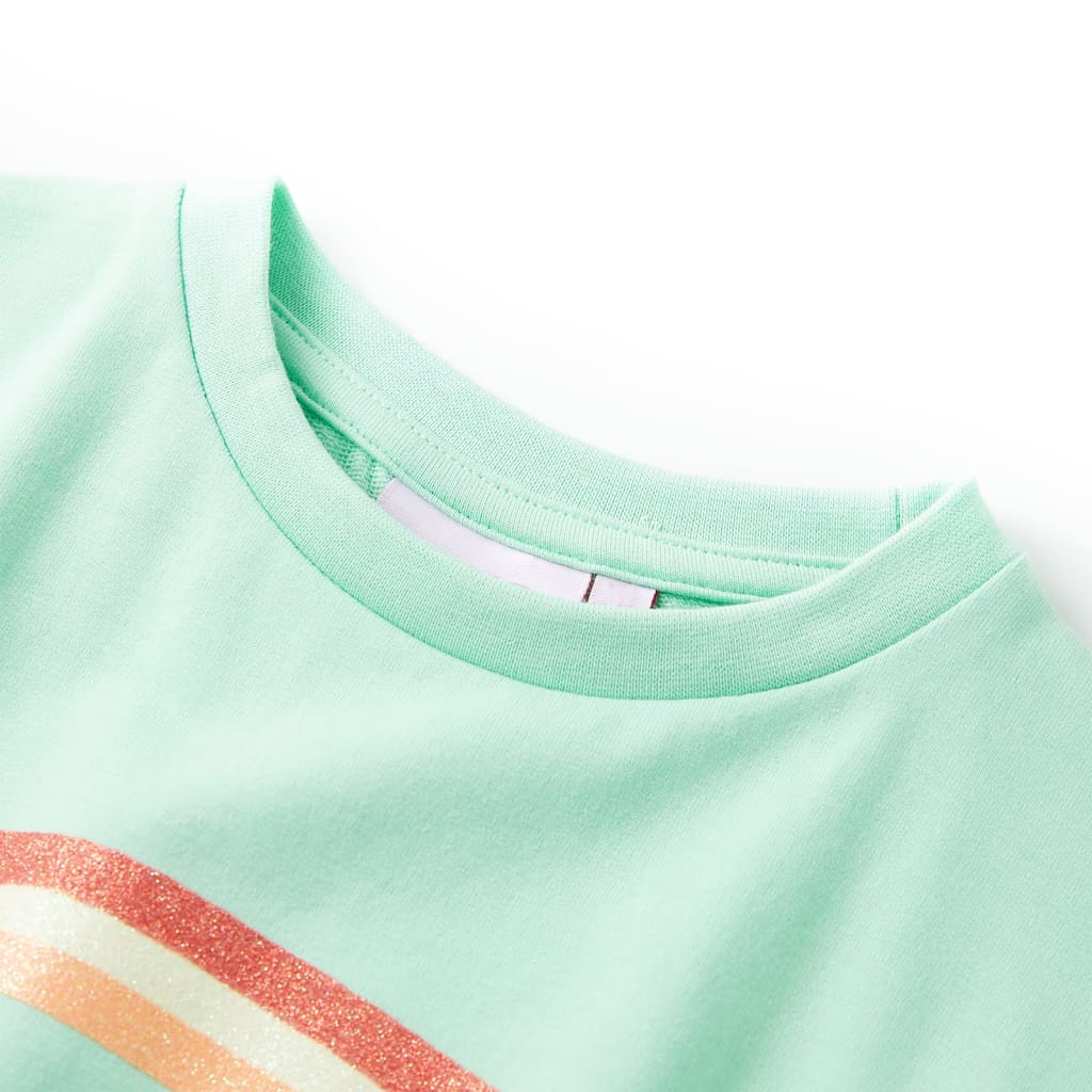 Kinderkleid mit Kordelzug Knallgrün 104