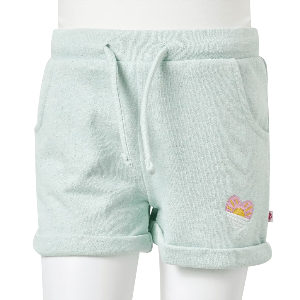Kindershorts mit Kordelzug Helles Minzgrün 140