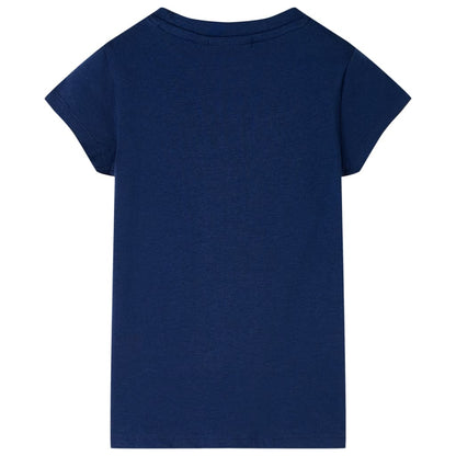 Kinder-T-Shirt Marineblau 140