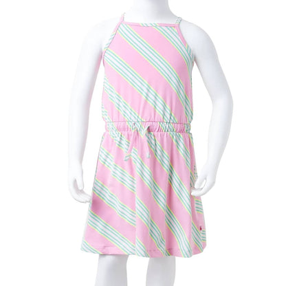 Kinderkleid mit Kordelzug Ärmellos Rosa 116