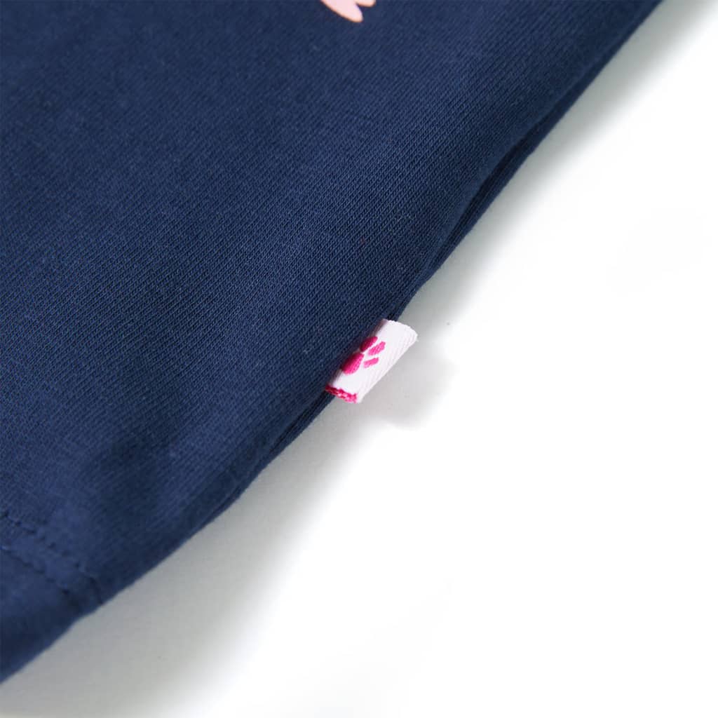 Kinder-T-Shirt Marineblau 140