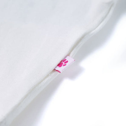 Kinder-T-Shirt mit Rüschenärmeln Ecru 140