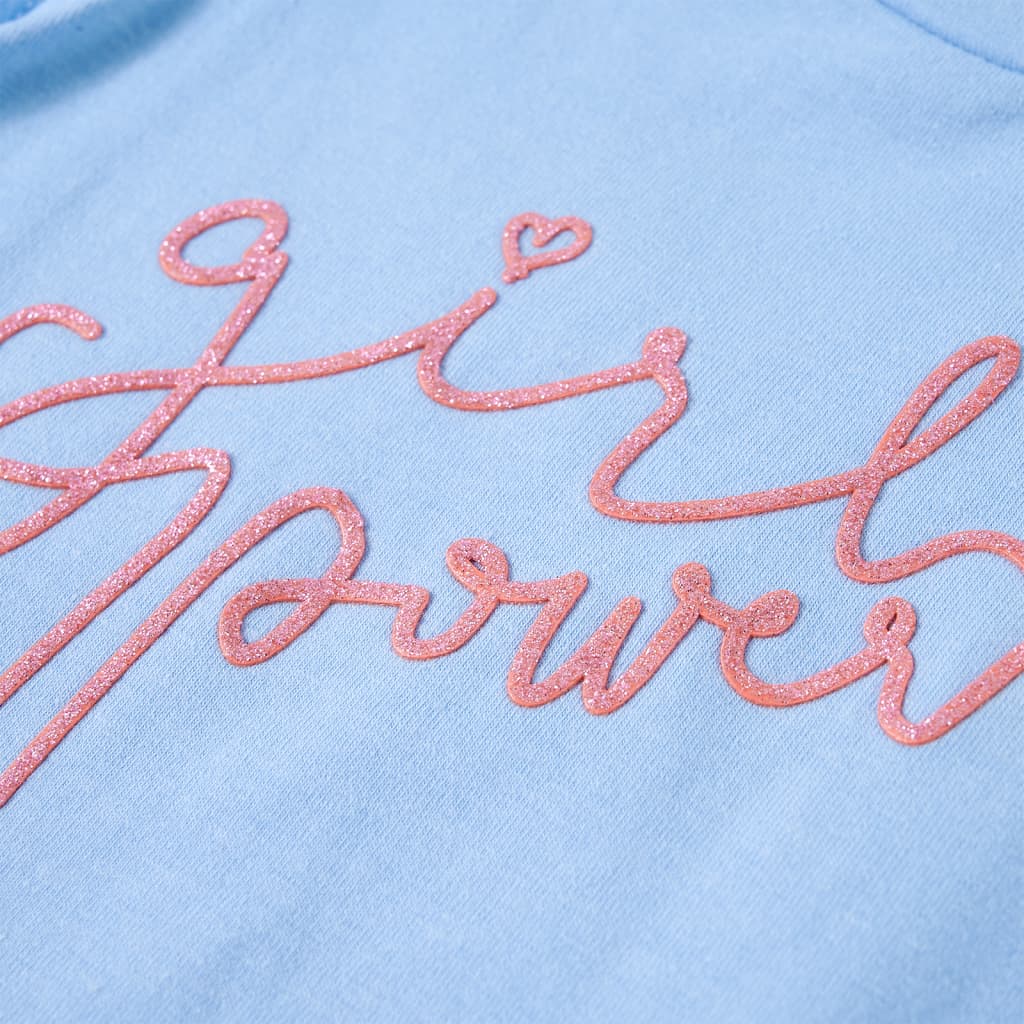 Kinder-T-Shirt mit Rüschenärmeln Hellblau 128