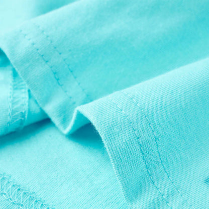 Kinder-Kurzarmshirt Aquablau 140