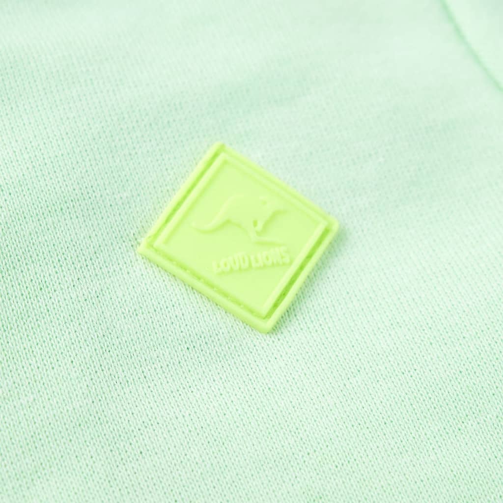 Kinder-Kapuzenpullover mit Reißverschluss Hellgrün 104