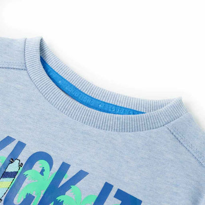 Kinder-Sweatshirt Hellblau Melange 104
