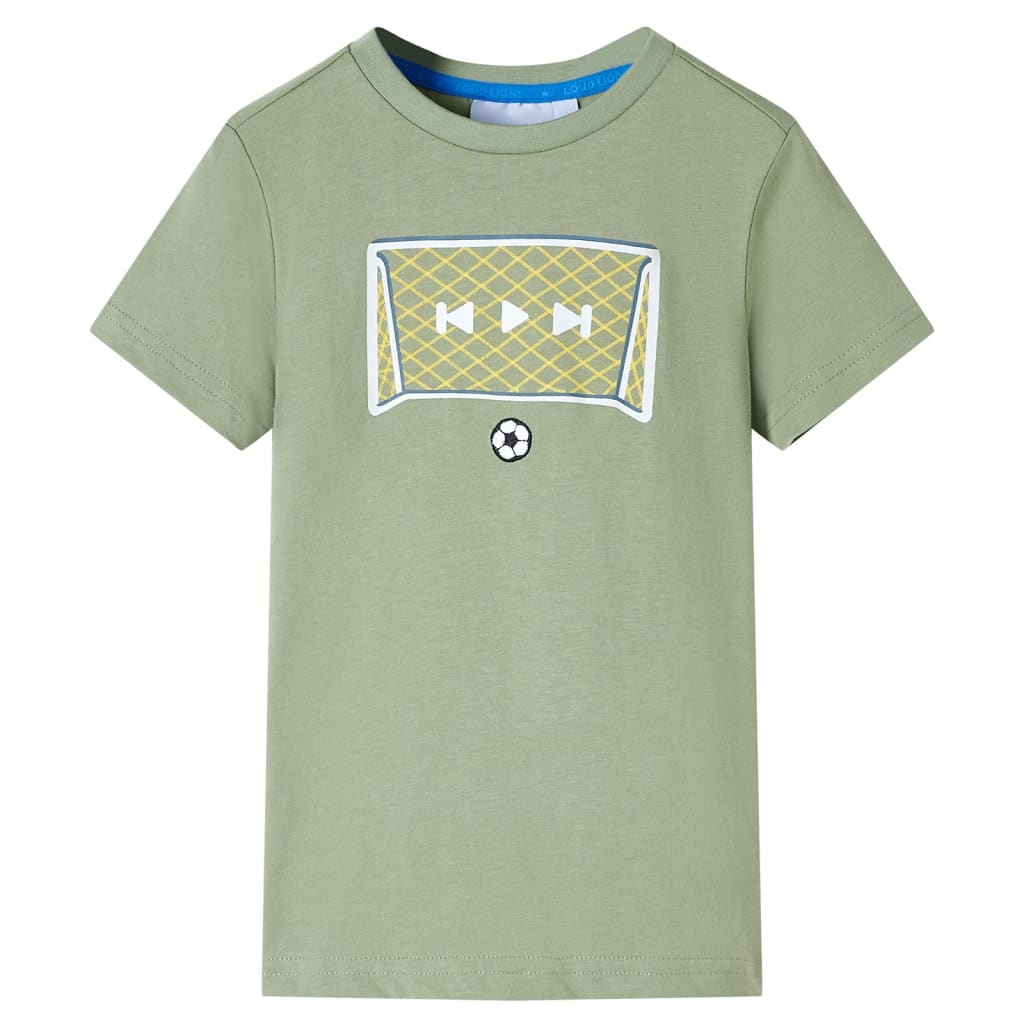 Kinder-T-Shirt Helles Khaki 116