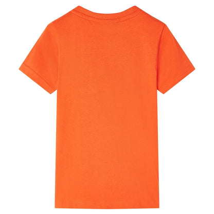 Kinder-T-Shirt Dunkelorange 128