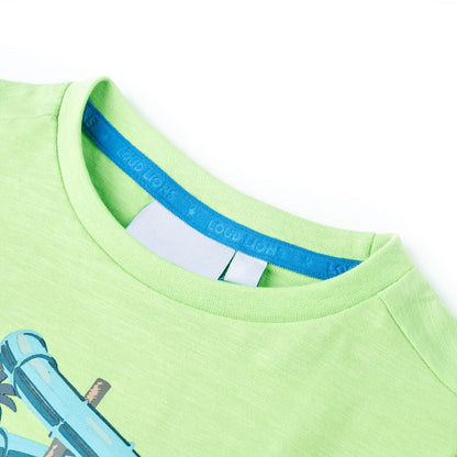 Kinder-T-Shirt Neongrün 128