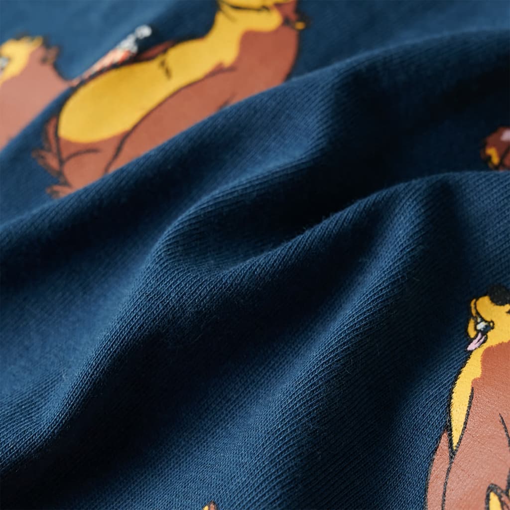 Kinder-Schlafanzug Einteiler Jeansblau 92