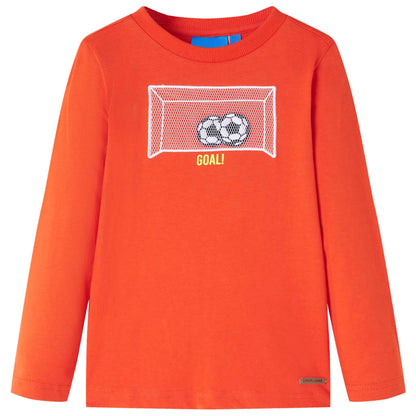 Kinder-Langarmshirt Hellorange 128