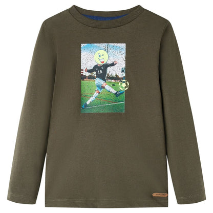 Kinder-Langarmshirt Khaki 116
