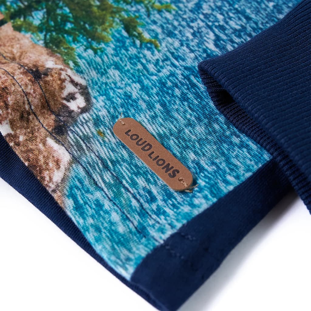 Kinder-Langarmshirt Marineblau 104