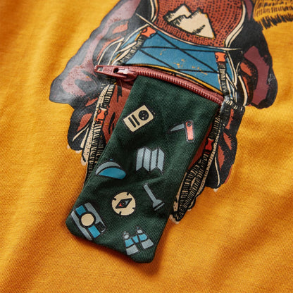 Kinder-Langarmshirt Ocker 128