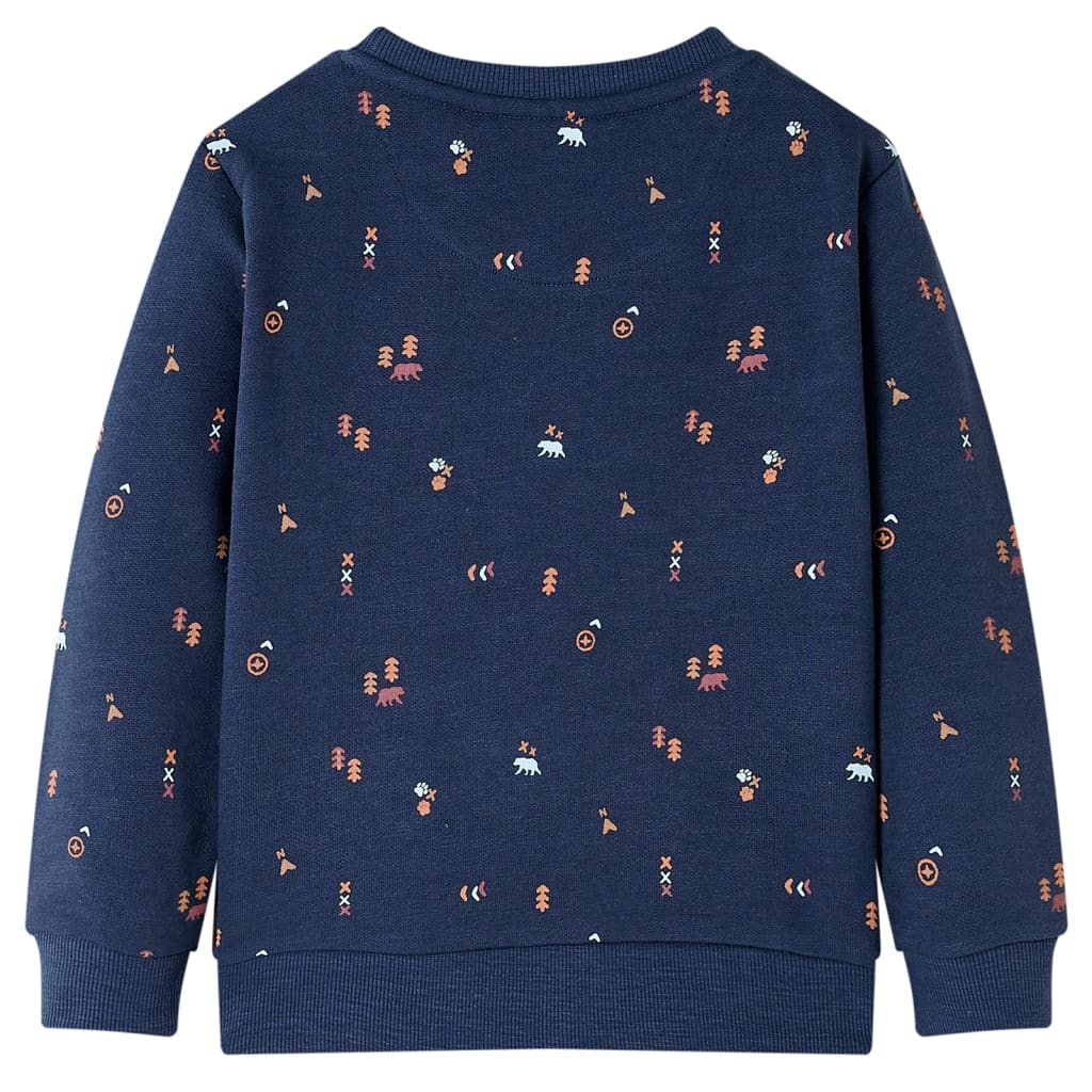 Kinder-Sweatshirt Marineblau Melange 128