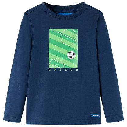 Kinder-Langarmshirt Marineblau 116