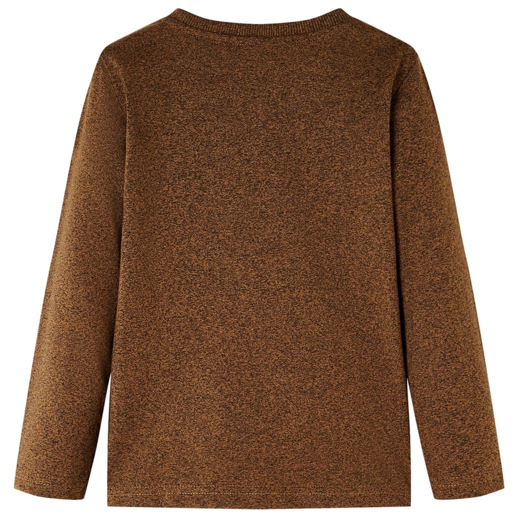 Kinder-Langarmshirt Cognac Melange 104