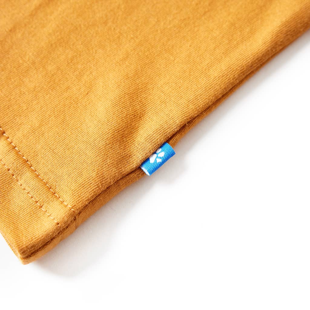 Kinder-Langarmshirt Dunkles Ocker 128