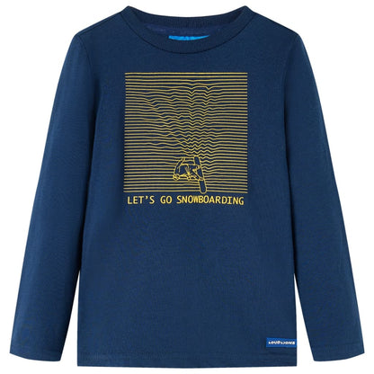 Kinder-Langarmshirt Marineblau 92