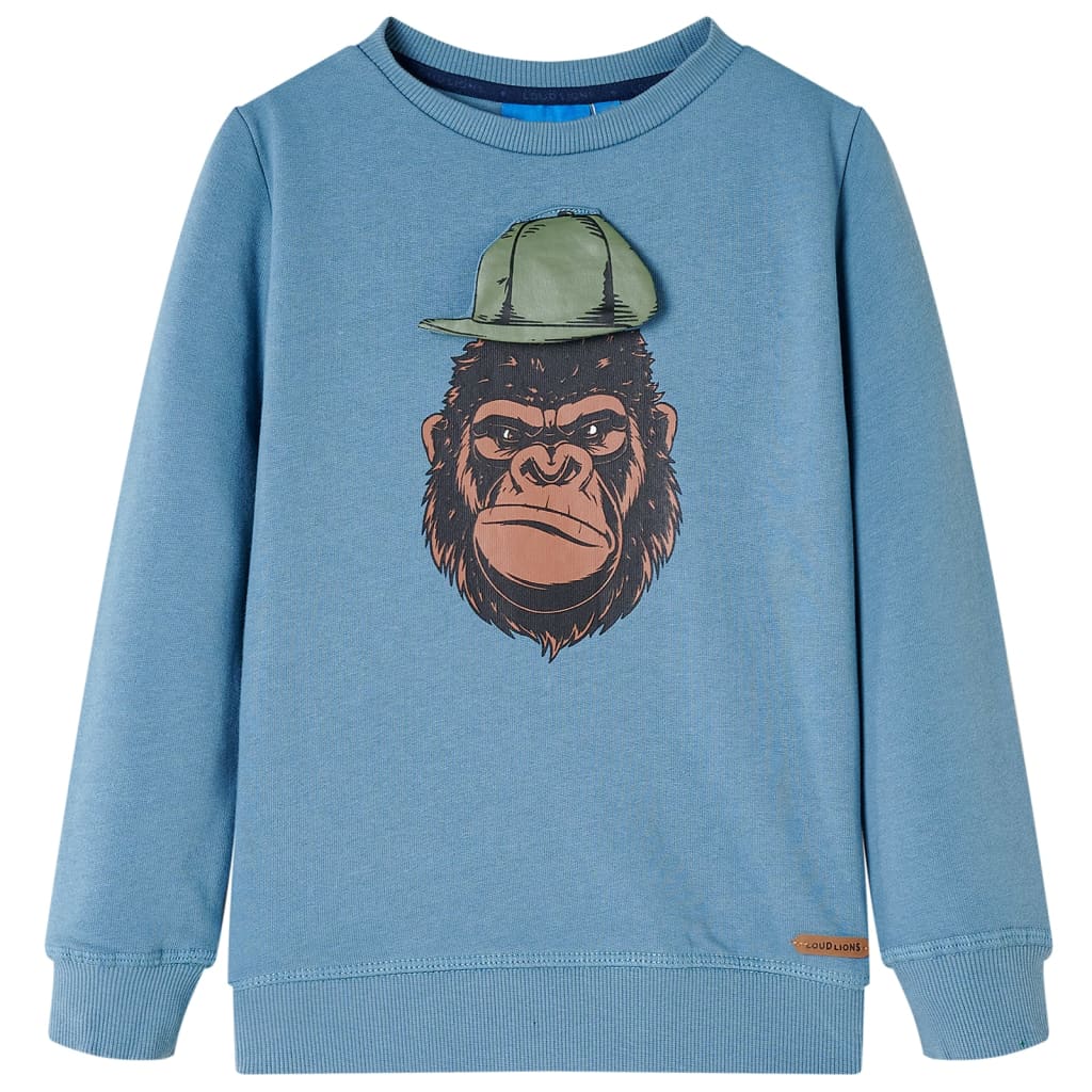 Kinder-Sweatshirt Mittelblau 92