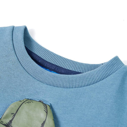 Kinder-Sweatshirt Mittelblau 92