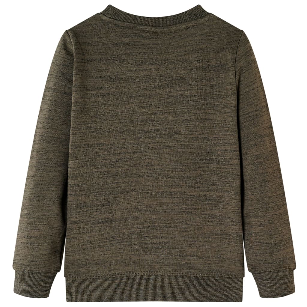 Kinder-Sweatshirt Dunkelkhaki Melange 116