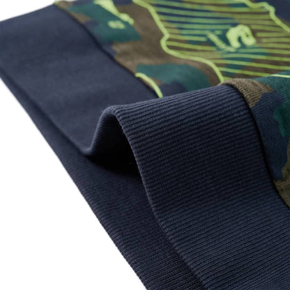 Kinder-Sweatshirt Dunkles Khaki Melange 128