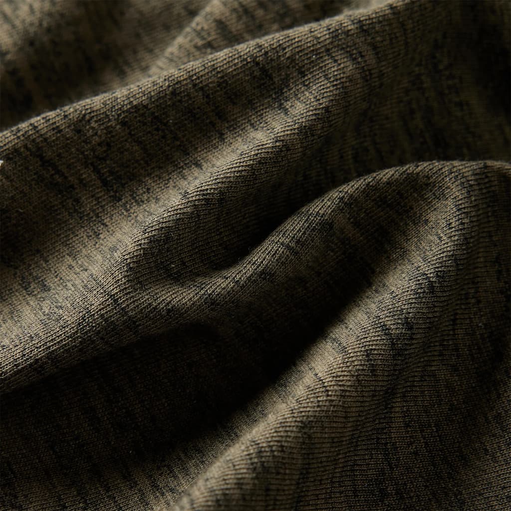 Kinder-Langarmshirt Dunkles Khaki Melange 92