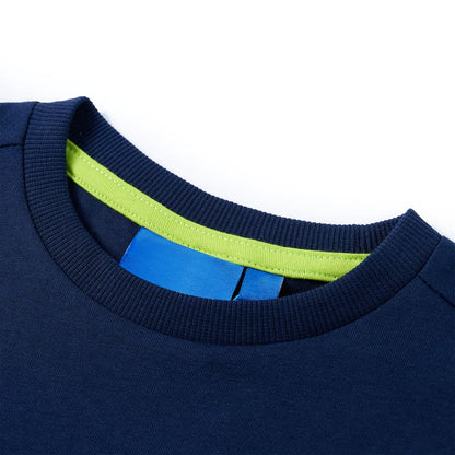 Kinder-Langarmshirt Marineblau 116