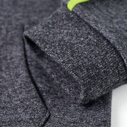 Kinder-Kapuzenpullover mit Reißverschluss Grau Melange 104