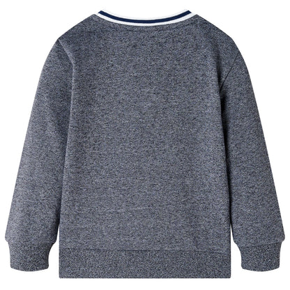 Kinder-Sweatshirt Marineblau Melange 128