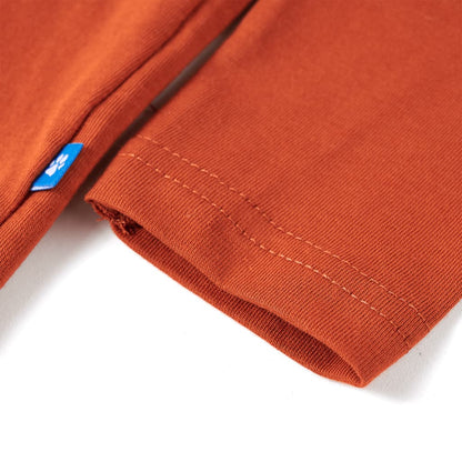 Kinder-Langarmshirt Rostbraun 92