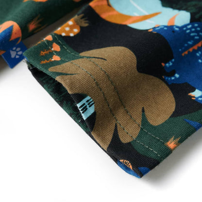 Kinderpyjama mit Langen Ärmeln Dunkelgrün 104