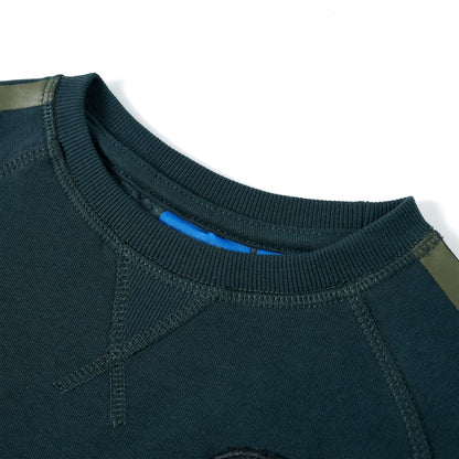 Kinder-Sweatshirt Moosgrün 128