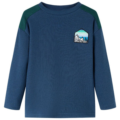 Kinder-Sweatshirt Marineblau 116