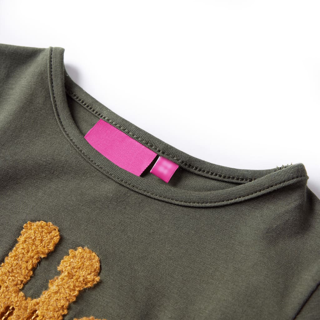 Kinder-Langarmshirt Khaki 140