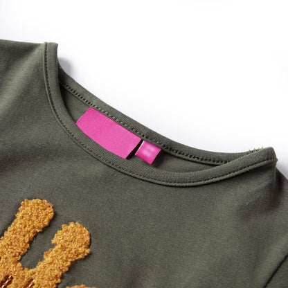 Kinder-Langarmshirt Khaki 140