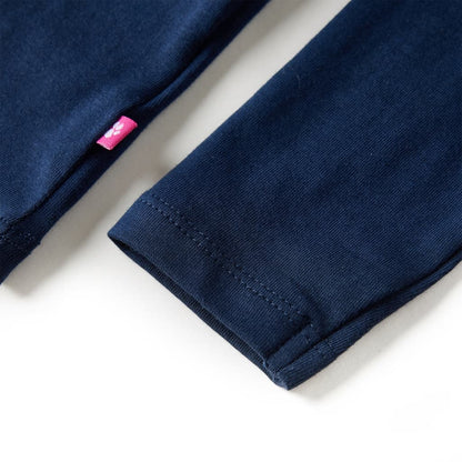 Kinder-Langarmshirt Marineblau 116