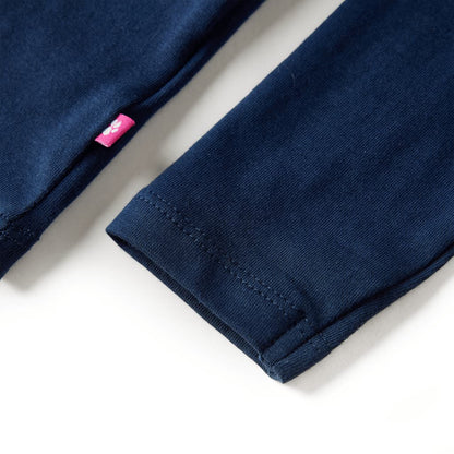 Kinder-Langarmshirt Marineblau 128