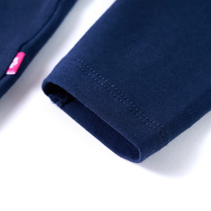 Kinder-Langarmshirt Marineblau 116