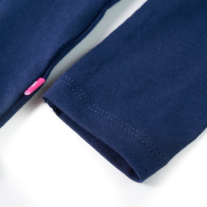 Kinder-Langarmshirt Marineblau 128