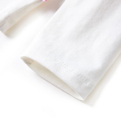 Kinder-Langarmshirt Ecru 128