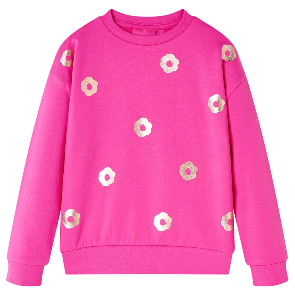 Kinder-Sweatshirt Dunkelrosa 128