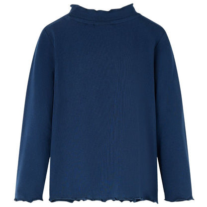 Kinder-Langarmshirt Marineblau 128